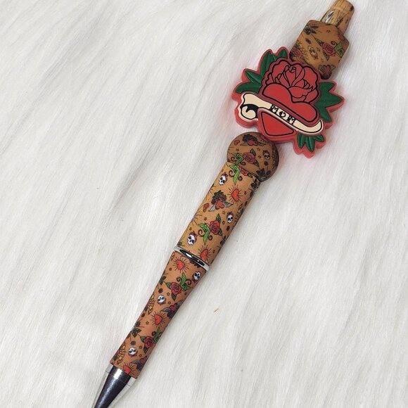 Tattoo Mom Silicone Beaded Ink Pen - Picture 1 of 1